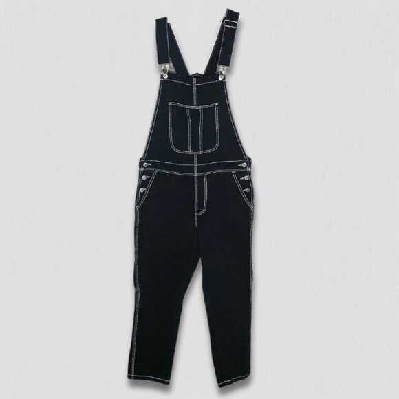 Forever 21 Other - Forever 21 Denim Overalls Jumpsuit Contrast Stitch Blue Small